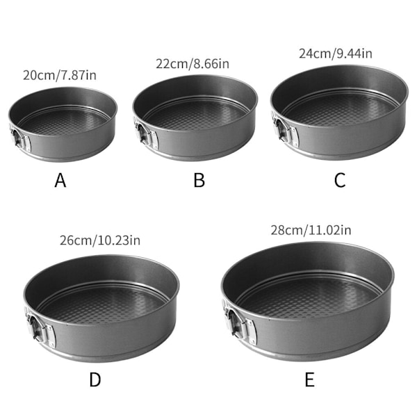 XJ-Juustokakkuvuoka Pyöreä Muoto Tarttumaton Korkean Lämmönkestävä Hiiliteräsvuoka Pohja Leivontatyökalut Koti Keittiötarvikkeet 26cm 26cm
