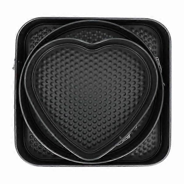 Baking Pans in Various Shapes - 3 Springform Pans Black