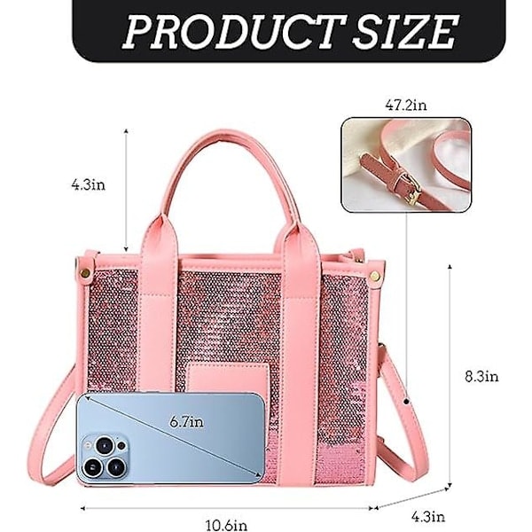 Toteveske for kvinner, skinnende skinnveske trendy håndvesker topphåndtak satchel skulderveske for arbeid og reise