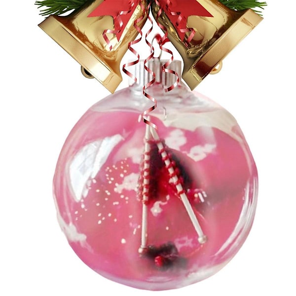 Stickad Julkula Ornament - Stickning Och Virkning Dekorationskula Ornament Med Hängögla -