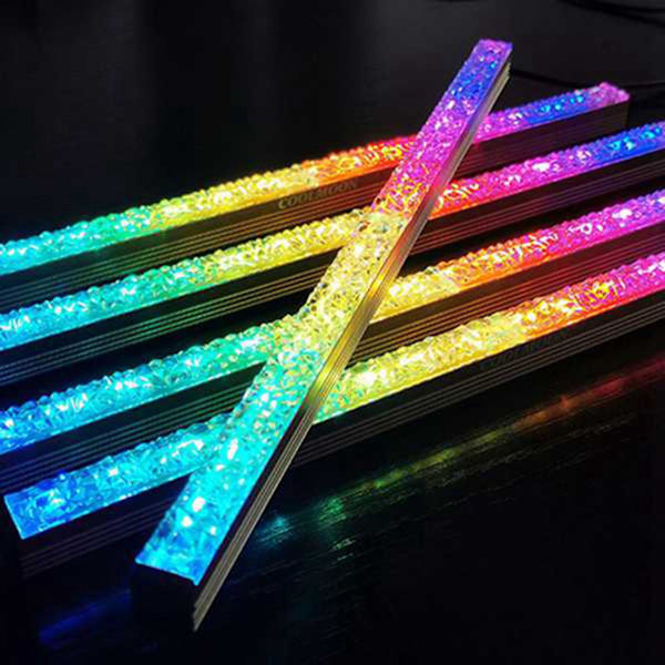 XJ-2x Computer RGB Farve Lysstrip 5v/3pin Aluminium Kabinet Lys Med Magnetisk Multifarvet RGB LED