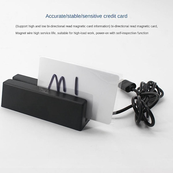 Msr90 Usb Magnetstribe Kortlæser Maskine Kortlæser Stribe 3 Spor Mini Swiper Til Usb Pc