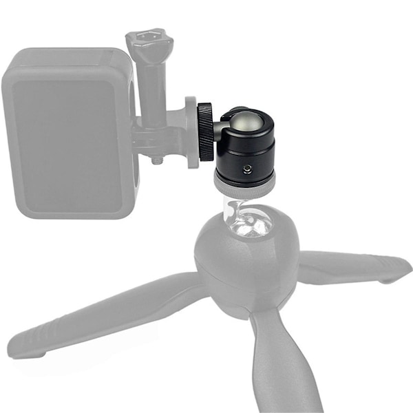 XJ-1/4 Mini-pallopääruuvi 360 astetta Mini-pallopääjalustan pää, sopii DSLR- ja toimintakameroille