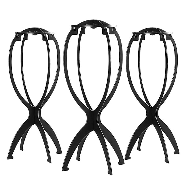 XJ Perukställ för peruker, portabelt perukhuvudställ för kvinnor, 3-pack