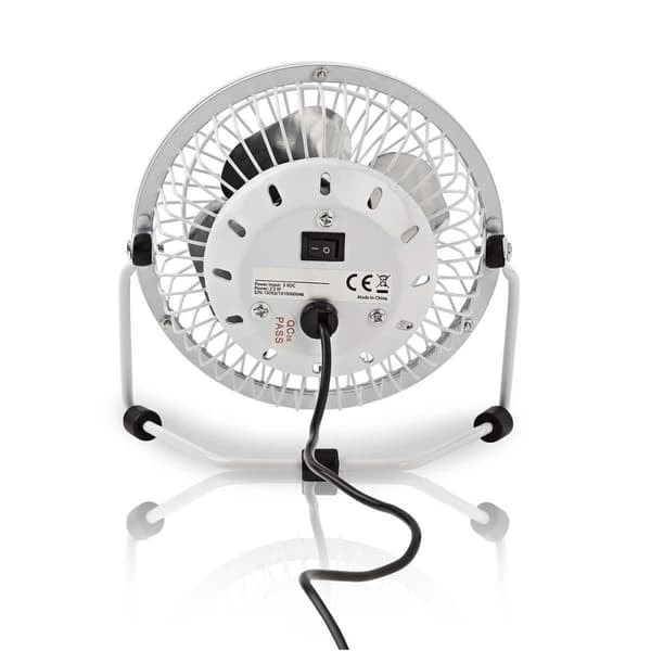 XJ Bordsfläkt | USB-ström | Diameter: 100 mm | 3 W | 1 Hastighet | Vit