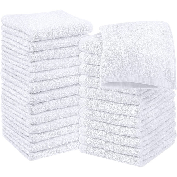Premium Handduksset med 24 Handdukar, Tvättlappar, Liten Bomull 24 st 24 st