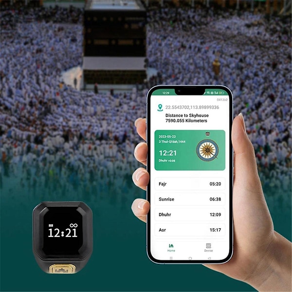 XJ-Älysormus Bluetooth Elektroninen Sormilaskuri Rukousajan Muistutus Rukous Sormus Laskuri