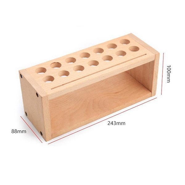 Tool Rack DIY Leather Tool Rack Leather Art Pressure Wax Line Storage Box Solid Wood Tool Storage B