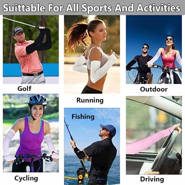 Arm Sleeves Arm Cover VIT Hvit