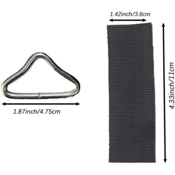 20-pack Triangulära Ersättningsöglor för Trampolin, Förstärkta V-ringar för Trampolinreparation