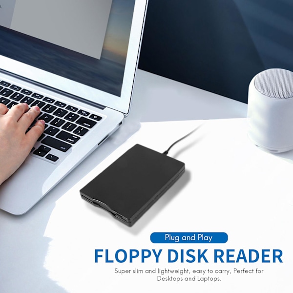 XJ-Usb Bærbar Diskettedrev 1.44mb 3.5 Tommer 12 Mbps Usb Ekstern Bærbar Floppy Disk Drev Diskette