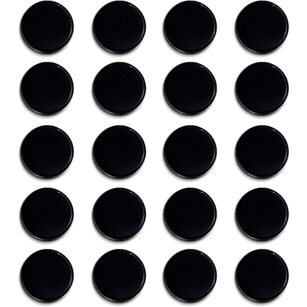 XJ-Kylmagnet, 20-pack kylmagneter, stark magnet whiteboard, skåpmagneter, kontorsmagneter Svart