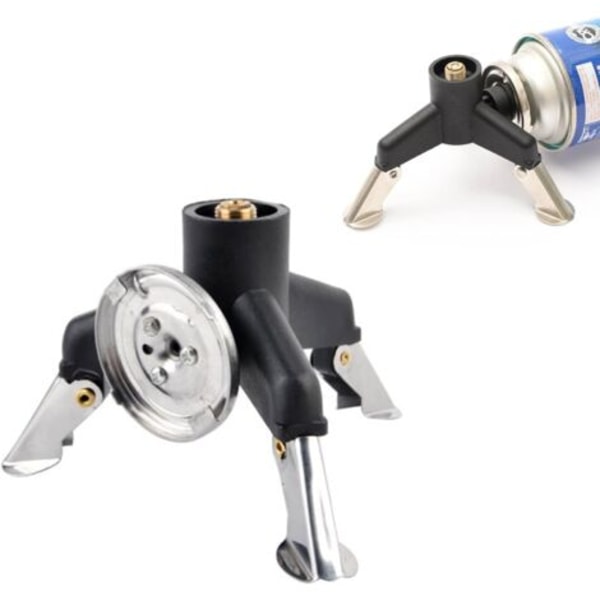 Gas Stove Adapter Tripod, Professionell Fin Tillverkad Gasbehållaradapter för Utomhusbruk för Vandring