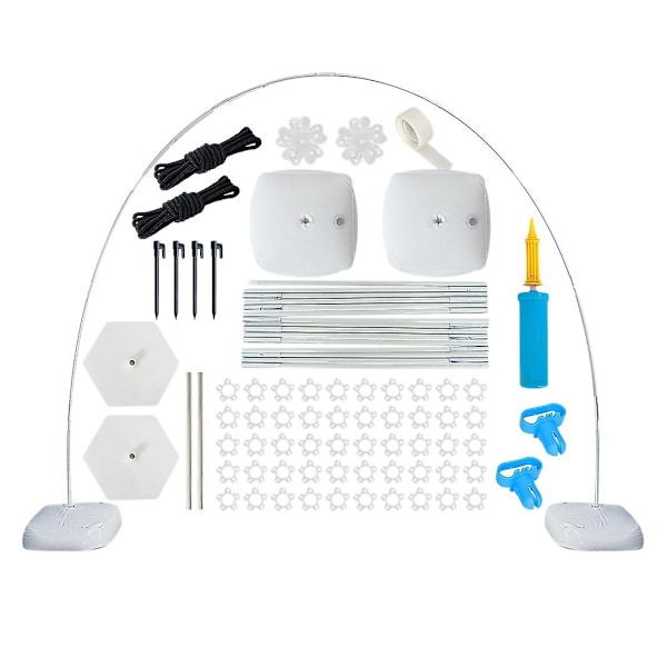 XJ-Ballongbåge Kit Cirka 3 meter Hög Justerbar Ballongställning Set Vit