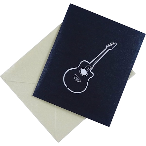 XJ-Gitardesign 3D Pop Up-kort Gratulasjonskort Gitarpresent Musikkgave for gitarist Musiker