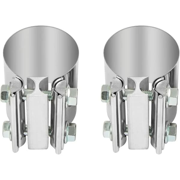 Universell eksosrørklemme i rustfritt stål, 64 mm x 76,2 mm