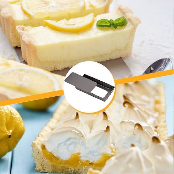 XJ-Mini Terteform Kvadratisk 4 Tommer med Avtakbar Bunn Quiche Form Non-Stick Quiche Paiform 6-pakning for Baking av Quiche Terte