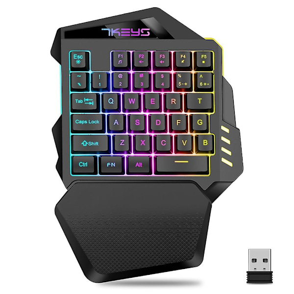 XJ-Enhands Mekaniskt Trådlöst Gamingtangentbord RGB Bakgrundsbelyst Portabelt Mini Tangentbord Spelkontroll För