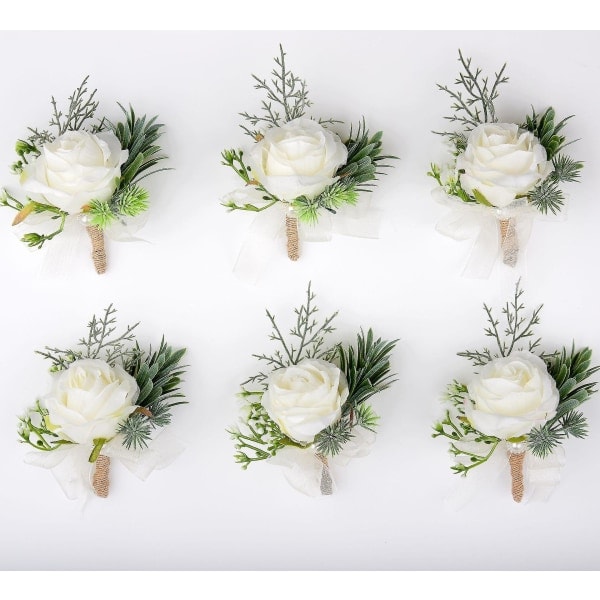 XJ-6 st Brud Brudgom Bryllup Corsage håndleddsblomster, håndleddsblomster Corsage