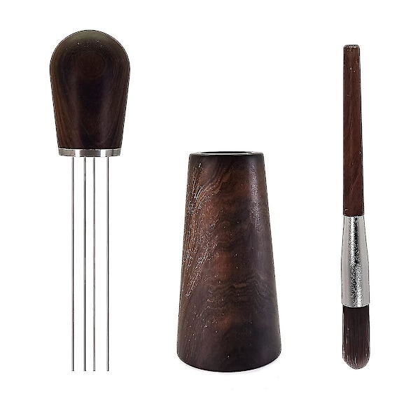 XJ-Espresso-kaffestirr, Barista-distributionsverktyg, 4-nåls Espresso-kaffestirr-set med ställ