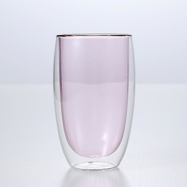 XJ-Dobbeltvægget glaskaffe. 400 ml Latte-glas. Dobbeltlags glaskaffe