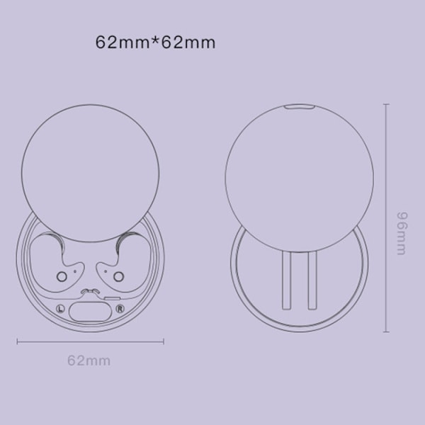 Bluetooth 5.3 Nukkumis-Nappikuulokkeet TWS Todella Langattomat Mini In-Ear Sivunukkuminen Juoksu Urheilu Kuulokkeet Musta