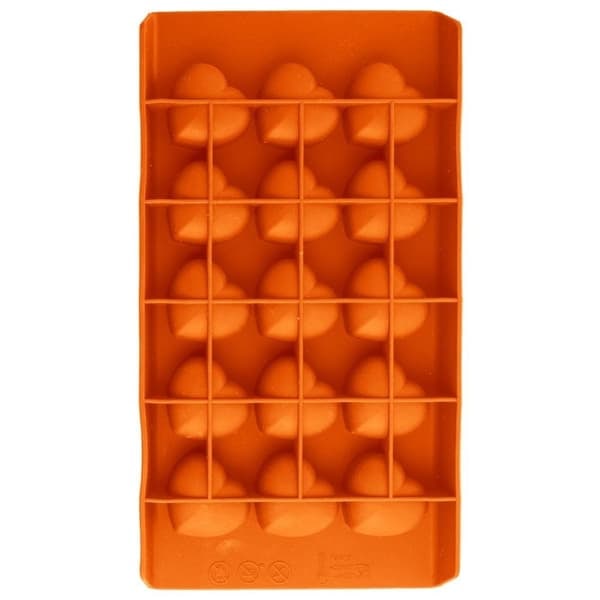 XJ-Orange Silikonform for Hjerteformede Praliner