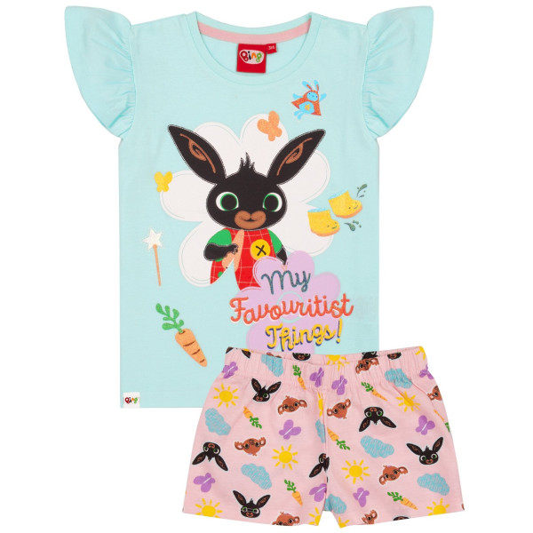 Bing Bunny Tyttöjen Minun Lempparijuttuni Lyhyt Pyjamasetti 2-3 Vuotta Pastellin Vaaleanpunainen/Minttu 2-3 Vuotta