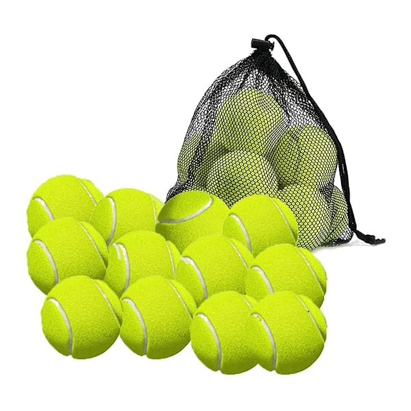 XJ-12-pakkaus Tennispalloja Säilytyslaukulla - Laadukkaat, Paksut Tennispalloja - Täydellinen Tennikseen