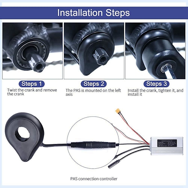 XJ-1 stk. Cykel Power Pedal Assist Sensor & 1 stk. E-cykel Finger Tommelfinger Gas Ft-21x Ebike Accelerator