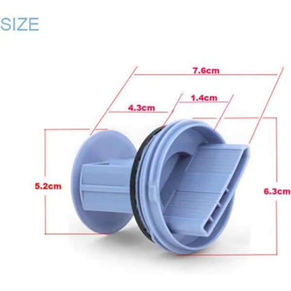 Avloppsplugg för Siemens tvättmaskin, Bosch WM1095/1065 WD7205, lock till avloppspumpens avloppsplugg - vit
