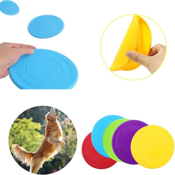 Hundefrisbee, 5 Stykker, Blød Silikonegummi, til Alle Hunde, 17,8 cm