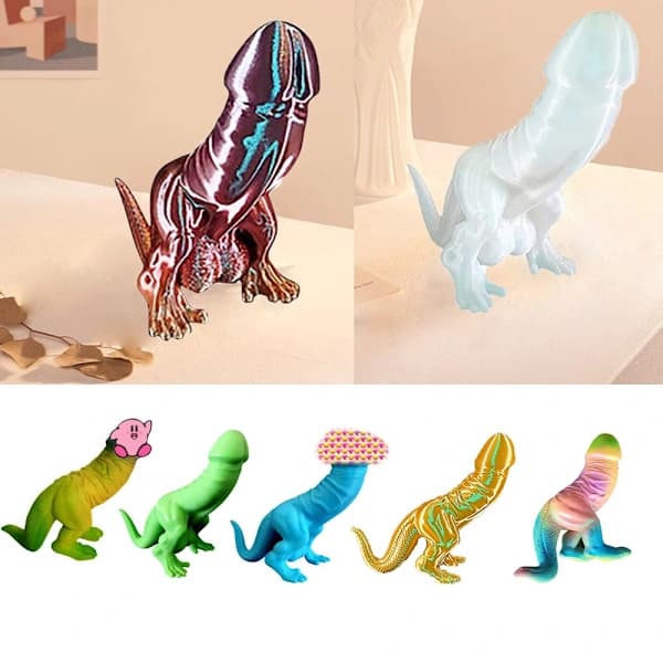Kreativt håndlavet Ding Ding dinosaurie statue