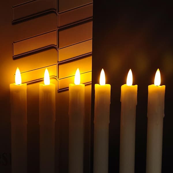6-pack Battery Operated LED Candles with Remote Control and Timer A A