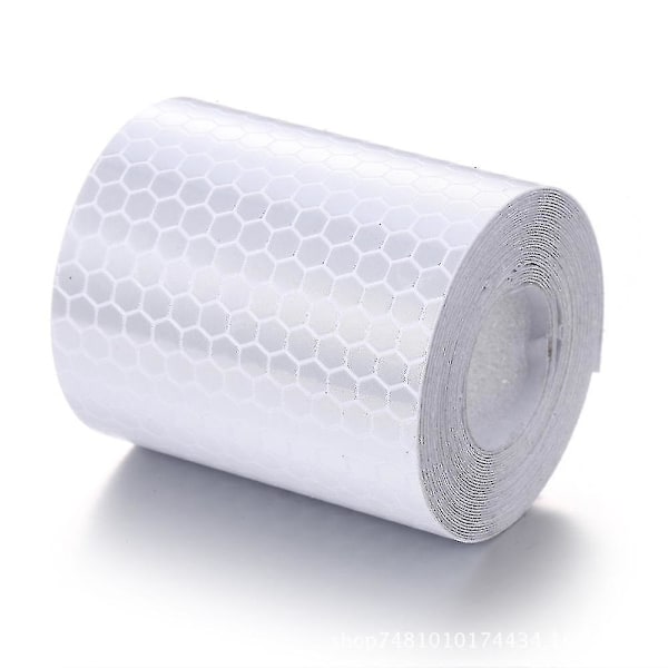 XJ-Reflekterende Tape 3m X 50 Mm Vandtæt Reflektor Advarselsmærkater Høj Intensitet Selvklæbende Sikkerhedstape 1 stk Hvid