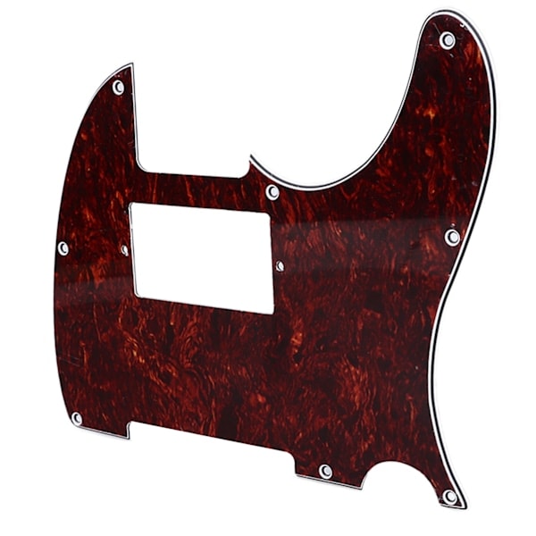 Plekterbrett for Gitar PVC Anti-Ripe Dekorativt Lydreduserende Gitarbeskyttelsesplate for Fender Telecaster Rød hvit