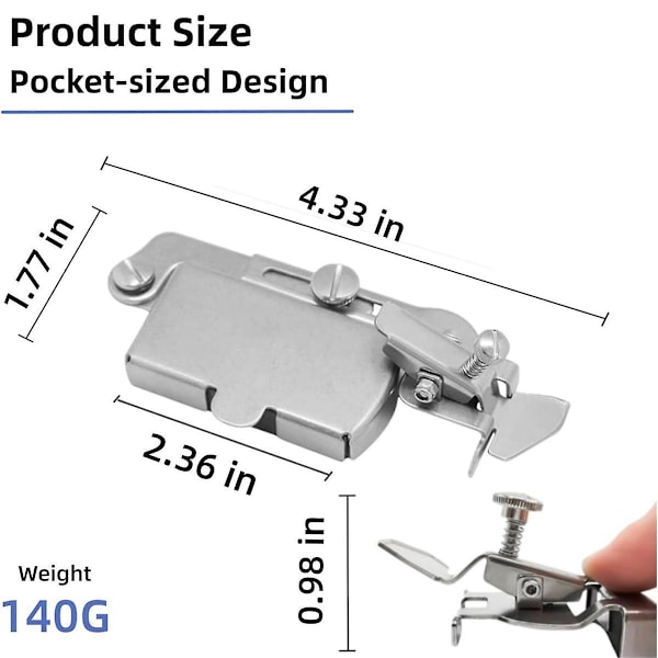 XJ-2 Magnetisk Sömguide för Symaskin, Magnetisk Sömguide med Klämma, Sytillbehör och
