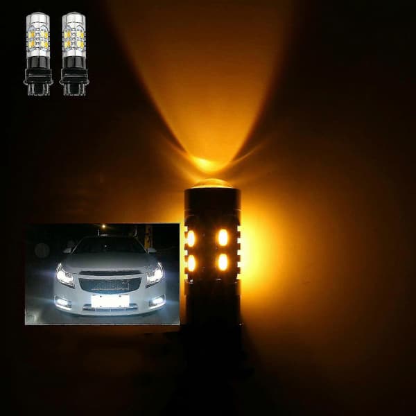 3157 LED DRL Hvit/Gul Switchback Blinklys Parkeringslyspærer
