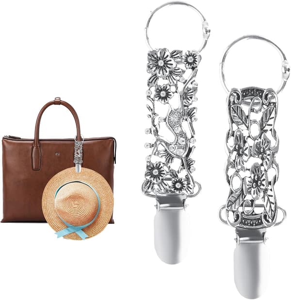 Lightweight Hat Clip 2 Pcs Portable Hat Holder for Handbag, Backpack