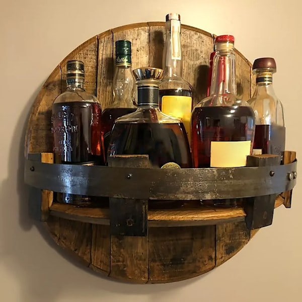 30 cm Tre Vinstativ Flaskeholder Vegghylle eller Stående Hylle Flaskeholder Skap