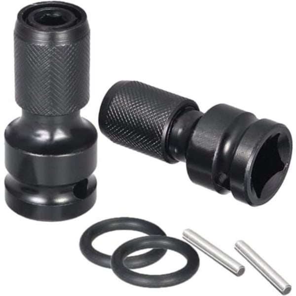 Stykker Socketadaptere 1/2\" Firkant til 1/4\" Hex Hex Skralle Socket, Skralle Nøkkel og Skrutrekker Bit Holder, Hurtigutløser Chuck for Elektroverktøy og