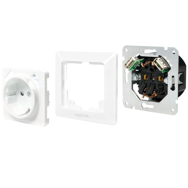 XJ-Pistorasia 230V 2xUSB 2,1A:lla