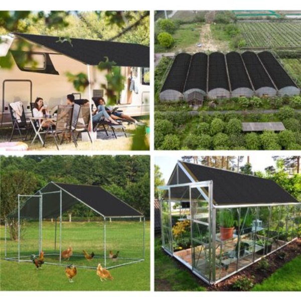 Solsejl - til terrasser og pavilloner 2x2 m, rektangulær terrasse- og altanmarkise 70%, solbeskyttelsesnet til køkkenhave, have, terrasse og