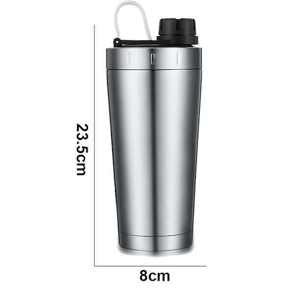 Rustfri protein shaker - proteinshaker med kugle[pl]