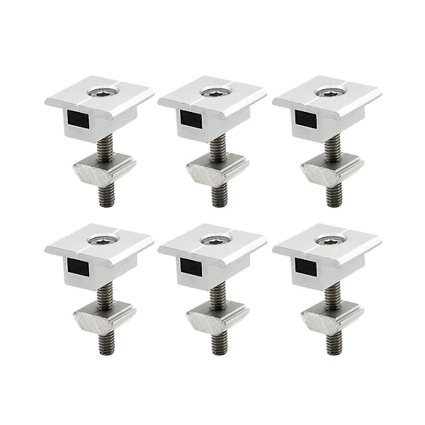 XJ-Pakke med 10 Solpanelbeslag Centerklemme 35 mm T-formet PV-modulbeslag Klemme Højdejusterbar