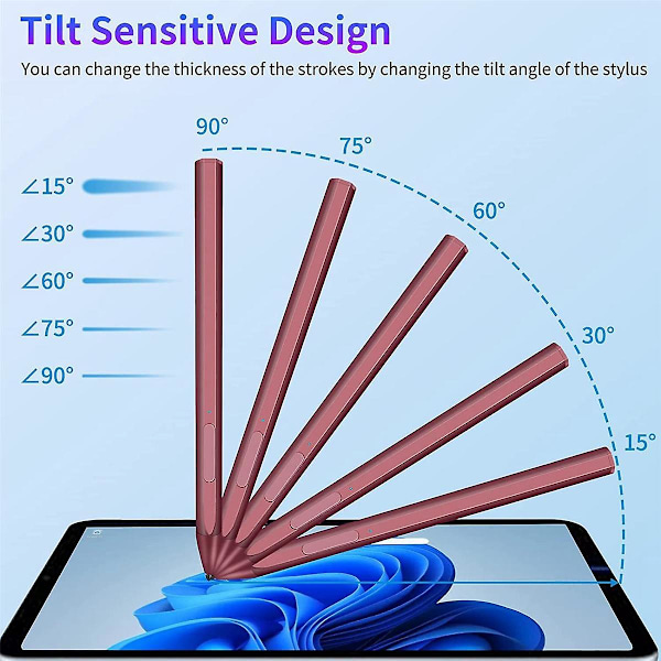 XJ-Stylus Pen Magnetisk För Surface Pro 3/4/5/6/7 Pro X Go 2 Book Latpop 4096 Trycknivåer Handflatsavvisning