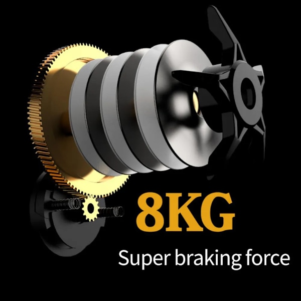 Hög Hastighet Baitcasting Rulle Casting Fiskerulle 8KG Max Drag Karpfiske Utrustning Metallspole+Glasögon
