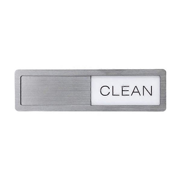Ren Smutsig Diskmaskinsmagnet Lätt att Glida Stark Magnet Skylt Kök Ren Smutsig Skylt för Hem Restauranger Diskmaskin Silver