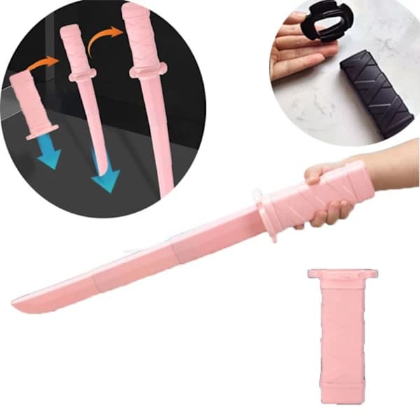 3D-printet Fidget Samurai Leke 3D Gravity Katana Leker SVART svart