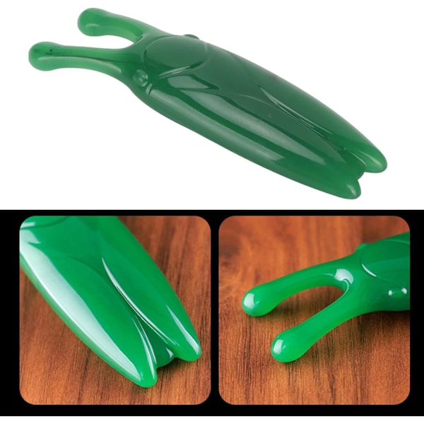 XJ-Gua Sha ansiktsverktyg, näsmassage, hög näsbrygga skrapa Gua Sha massageverktyg för näsa käklinjeformning svullnadsreducering (grön)
